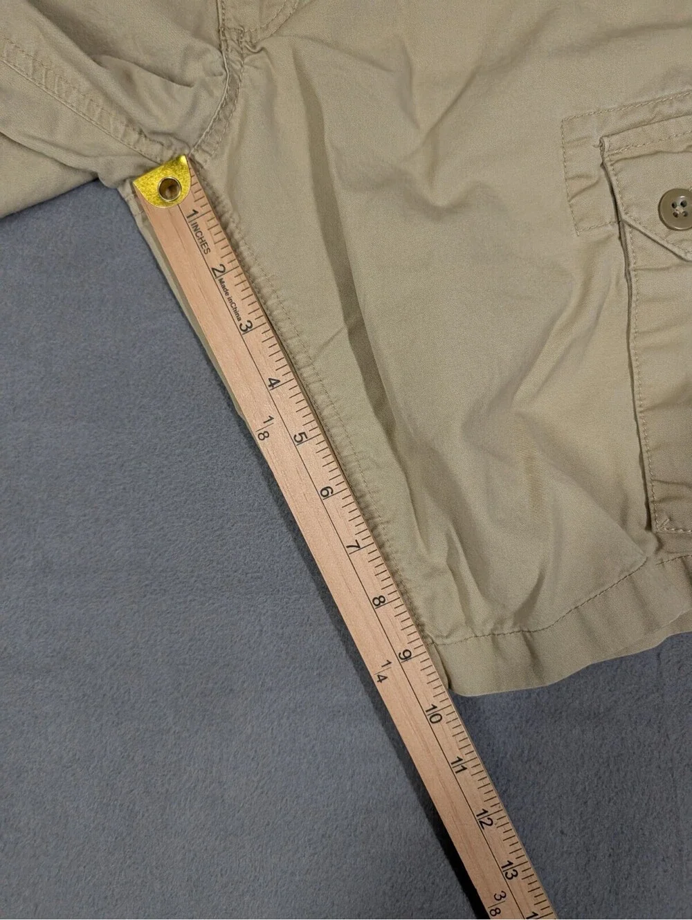 Polo Ralph Lauren Boys 16 Khaki Tan Cotton Cargo Shorts Classic Utility 6 Pocket